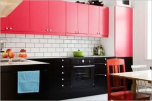 pembe mutfak dolabı modelleri
