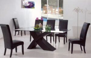siyah yemek masası modeli