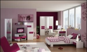 pembe genç odası tasarımı