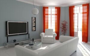 salonlar için modern perdeler